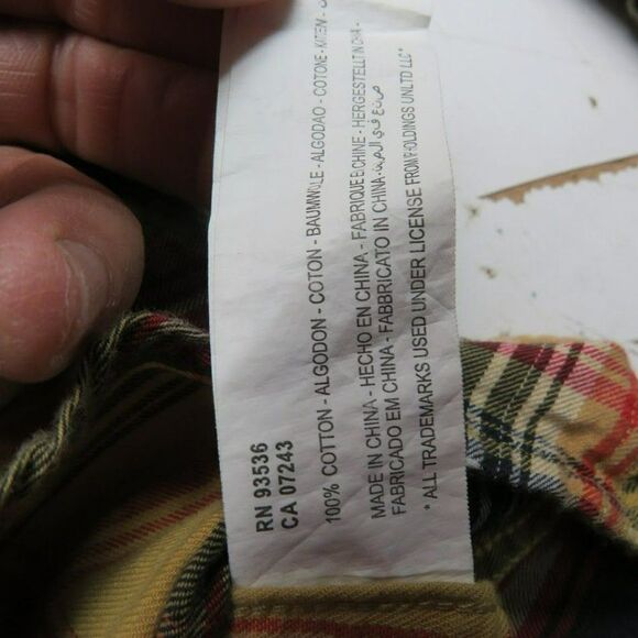 Ecko UNLTD. Button Down Shirt Men's Size XL Red Gold Plaid Long Sleeve - Picture 4 of 8